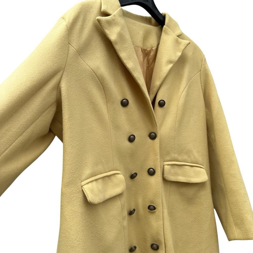 Pale Yellow Pea Coat Sz 1X - Picture 8 of 8